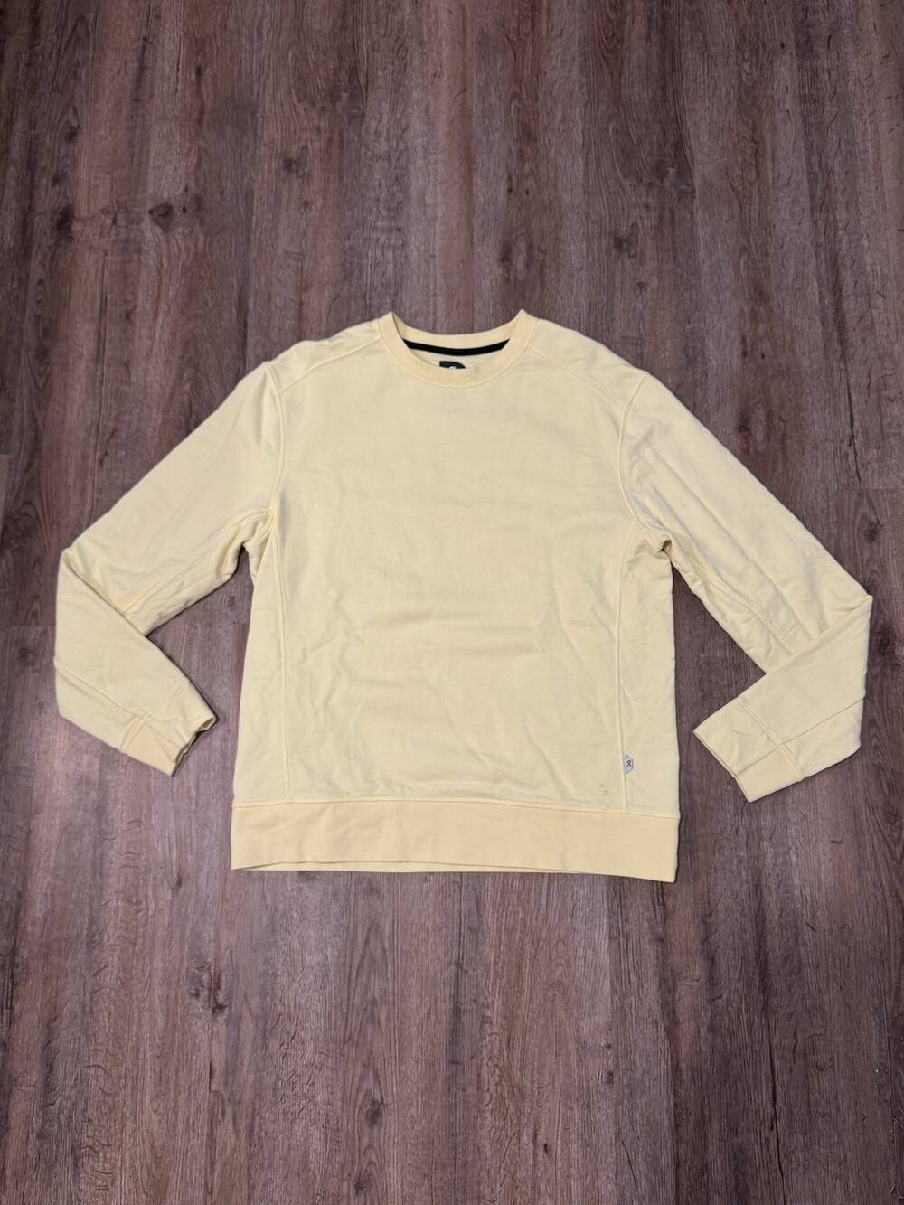 ON Running Men's Yellow Cotton Crewneck Sweatshirt Size Large